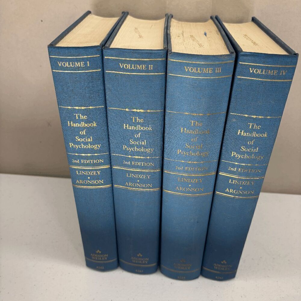 The Handbook of Social‎ Psychology 2nd Edition 4 book Set Lindzey & Aronson